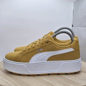 Womens Size 7.5 - PUMA SUEDE MAYU Platform Sneakers Yellow/White
